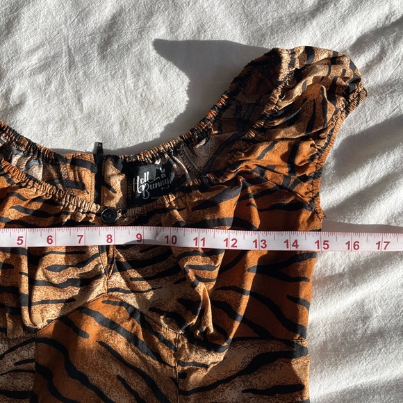Hell Bunny Tora Tiger Print Rockabilly Pinup Retro Y2K Cottagecore Vintage Style - Picture 7 of 10